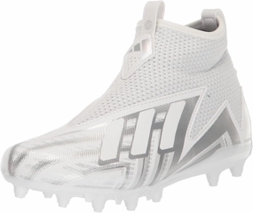 adidas Freak Spark 23 Football Shoe, White/White/Silver Metallic, 3 US Unisex Little Kid
