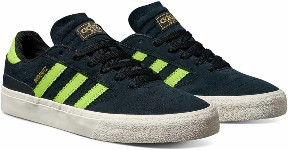 adidas Men's Busenitz Vulc Ii Shoes - Core Black/Solar Slime/Gold Metallic, 7.5