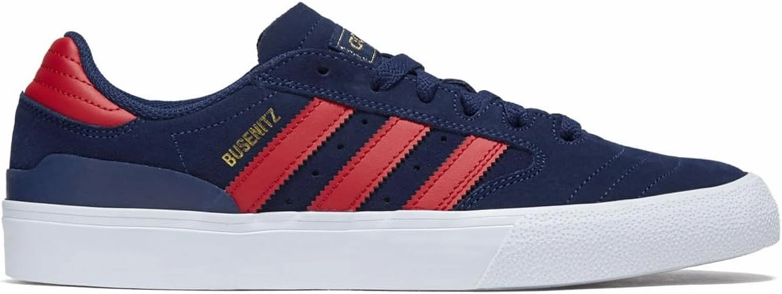 adidas Men's Busenitz Vulc II Skate Shoes - Dark Blue/BetterScarlett/Gold Metallic, Size: 11.5