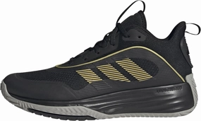 adidas Men's Own The Game 3 Shoes Basketball Shoes, Core Black Gold Metallic Mgh Solid Grey, 10.5