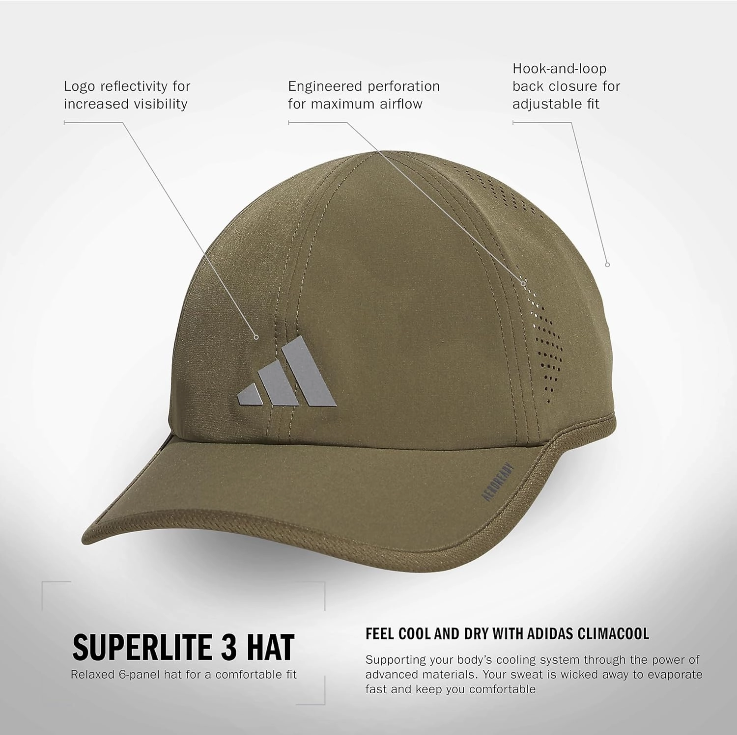 adidas Men's Superlite Relaxed Adjustable Performance Cap