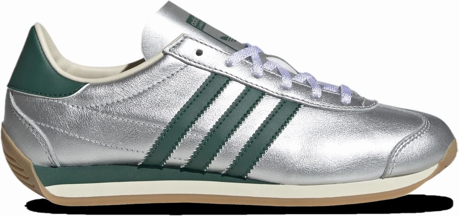Adidas Originals Country Casual - Women's (IE8412, Silver Metallic/Collegiate Green/Cream White) Size 10