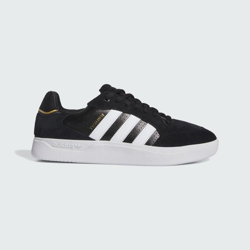 Adidas Tyshawn Low Shoes - Core Black/Cloud White/Gold Metallic