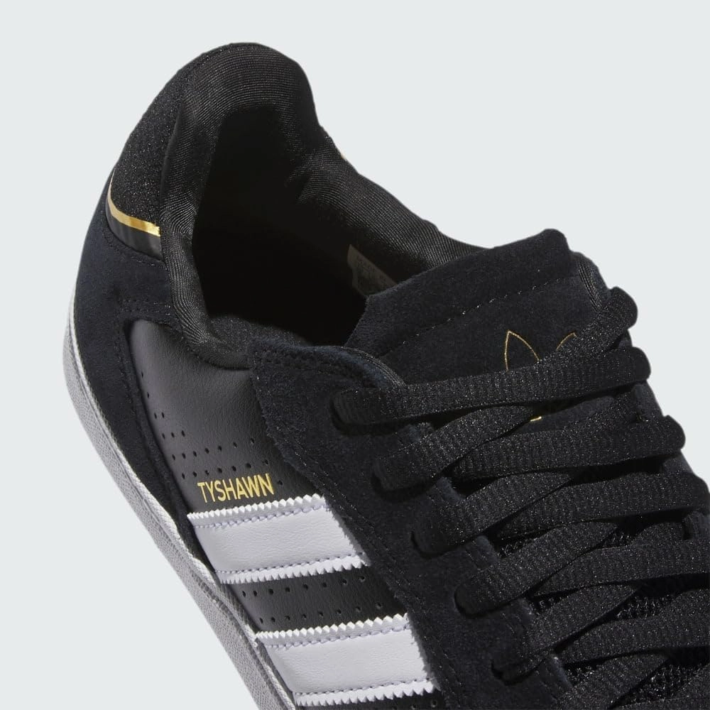 Adidas Tyshawn Low Shoes - Core Black/Cloud White/Gold Metallic