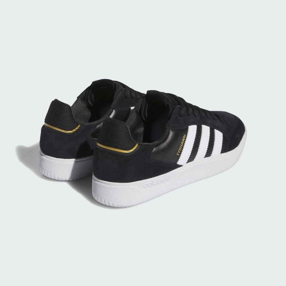 Adidas Tyshawn Low Shoes - Core Black/Cloud White/Gold Metallic