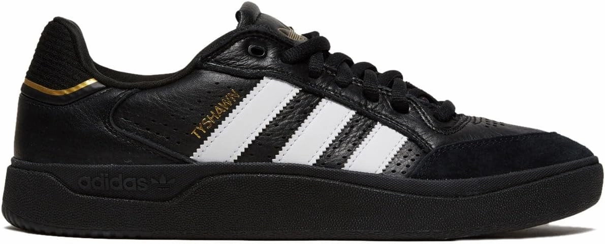 Adidas Tyshawn Low Shoes - New Black/White/Gold Metallic - 11.0