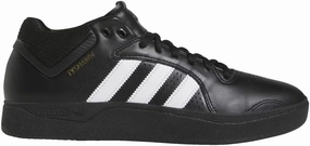 Adidas Tyshawn Shoes - Core Black/White/Gold Metallic - 7.5