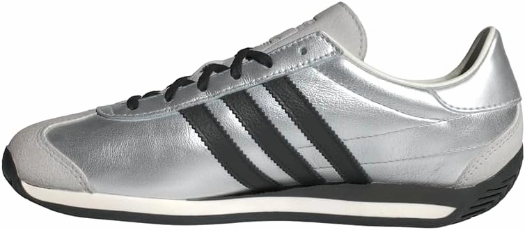 adidas Womens Country Og Metallic Lace Up Sneakers Shoes Casual - Silver