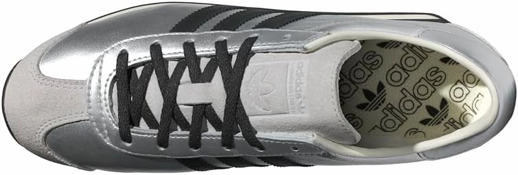 adidas Womens Country Og Metallic Lace Up Sneakers Shoes Casual - Silver