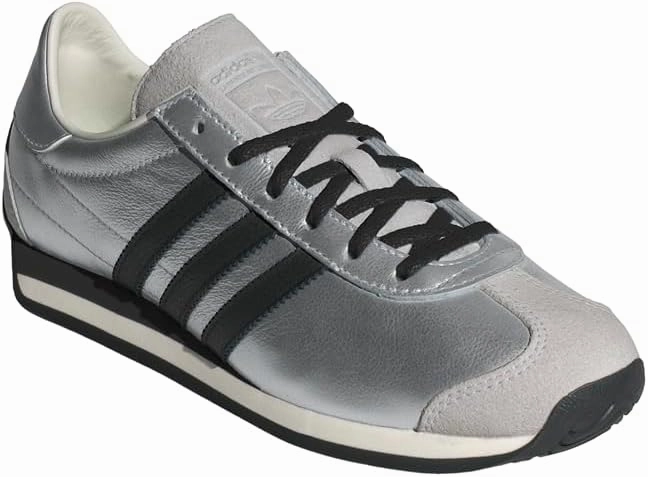 adidas Womens Country Og Metallic Lace Up Sneakers Shoes Casual - Silver