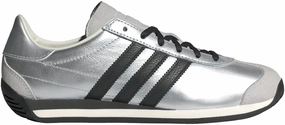 adidas Womens Country Og Metallic Lace Up Sneakers Shoes Casual - Silver