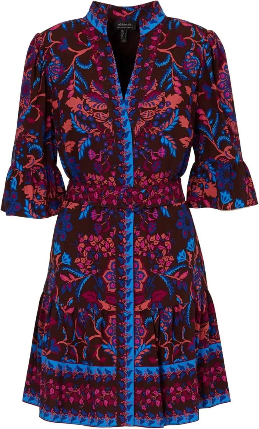 Adrianna Papell Women's Printed Short Flounce Dress