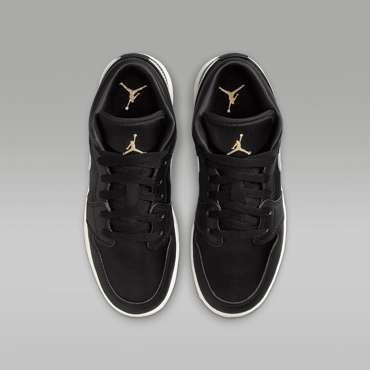 Air Jordan 1 Low SE Big Kids' Shoes (FZ3921-001, Black/Sail/Metallic Gold/Metallic Silver)