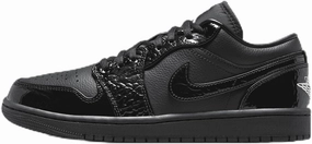 Air Jordan 1 Low SE Women's Shoes (HJ7743-010, Black/White/Metallic Silver/Black) Size 6