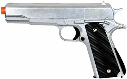 airsoft pistol handgun g13 replica metal shell bb gun metallic silver 6mm bb 250 fps hard and accurate aim(Airsoft Gun)