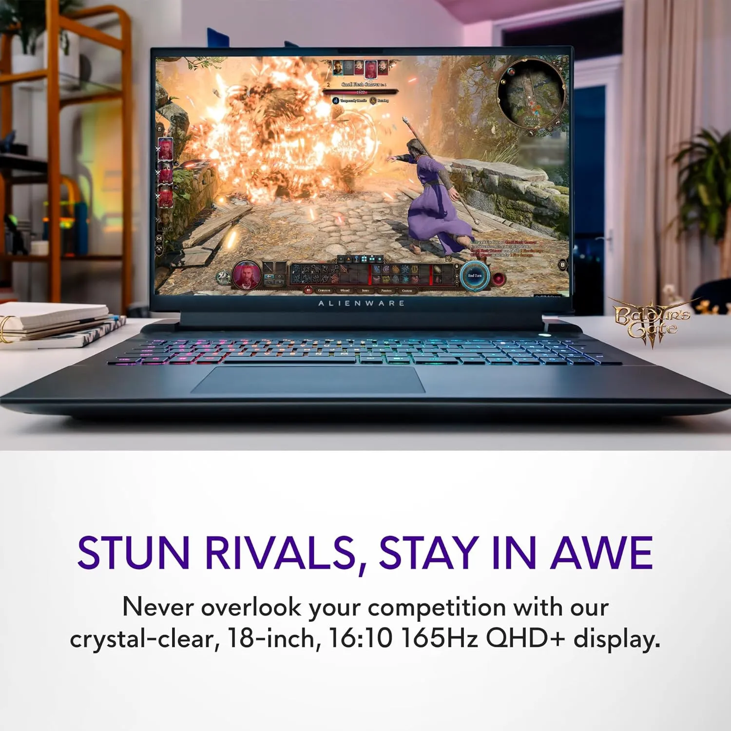 Alienware M18 R2 Gaming Laptop - 18 QHD  165Hz 3ms Display, Intel Core i9-14900HX, 32GB DDR5 RAM, 1TB SSD, NVIDIA GeForce RTX 4080 12 GB GDDR6, Windows 11 Home, Onsite Service - Dark Metallic Moon