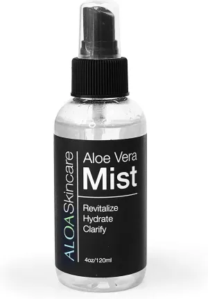 ALOA Skincare Aloe Mist, 4oz Face Mist Spray, Organic Formula for Clear Skin