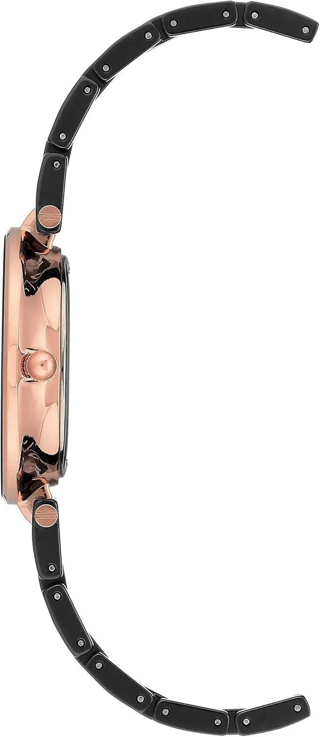 Anne Klein Women's AK/3266 Premium Crystal Accented Ceramic Bracelet Watch