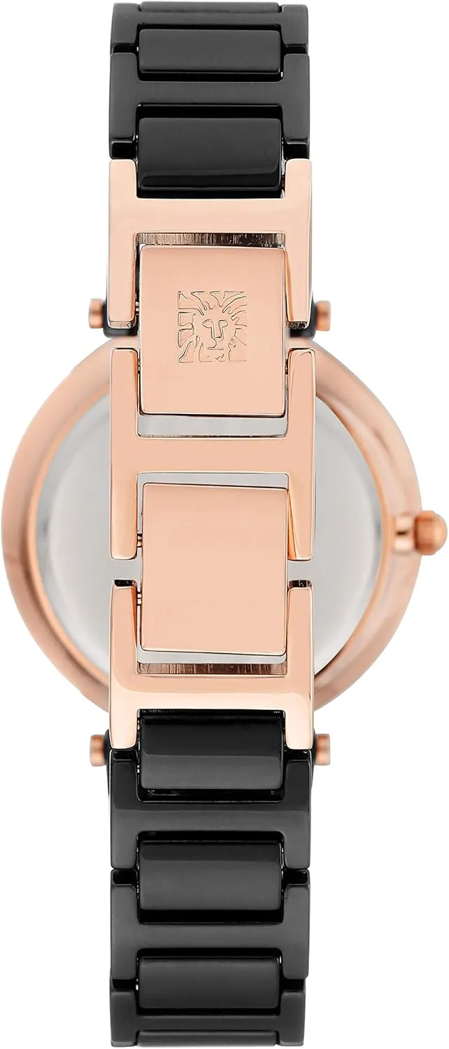 Anne Klein Women's AK/3266 Premium Crystal Accented Ceramic Bracelet Watch