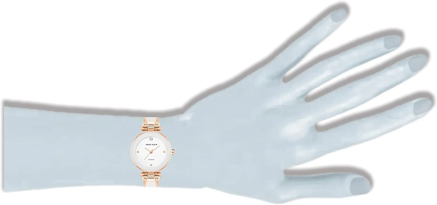 Anne Klein Women's Genuine Diamond Dial Bangle Watch