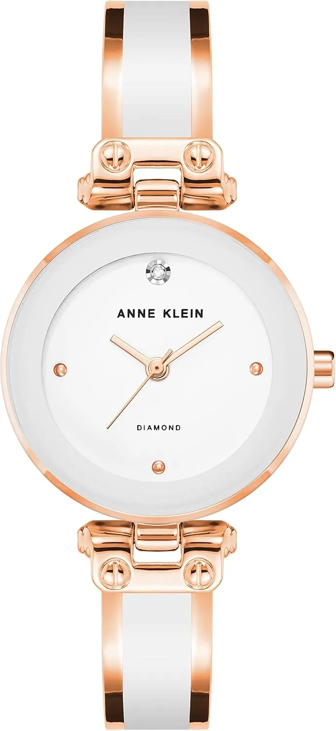 Anne Klein Women's Genuine Diamond Dial Bangle Watch