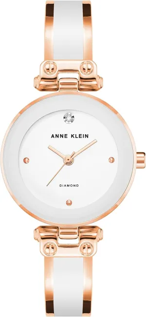 Anne Klein Women's Genuine Diamond Dial Bangle Watch