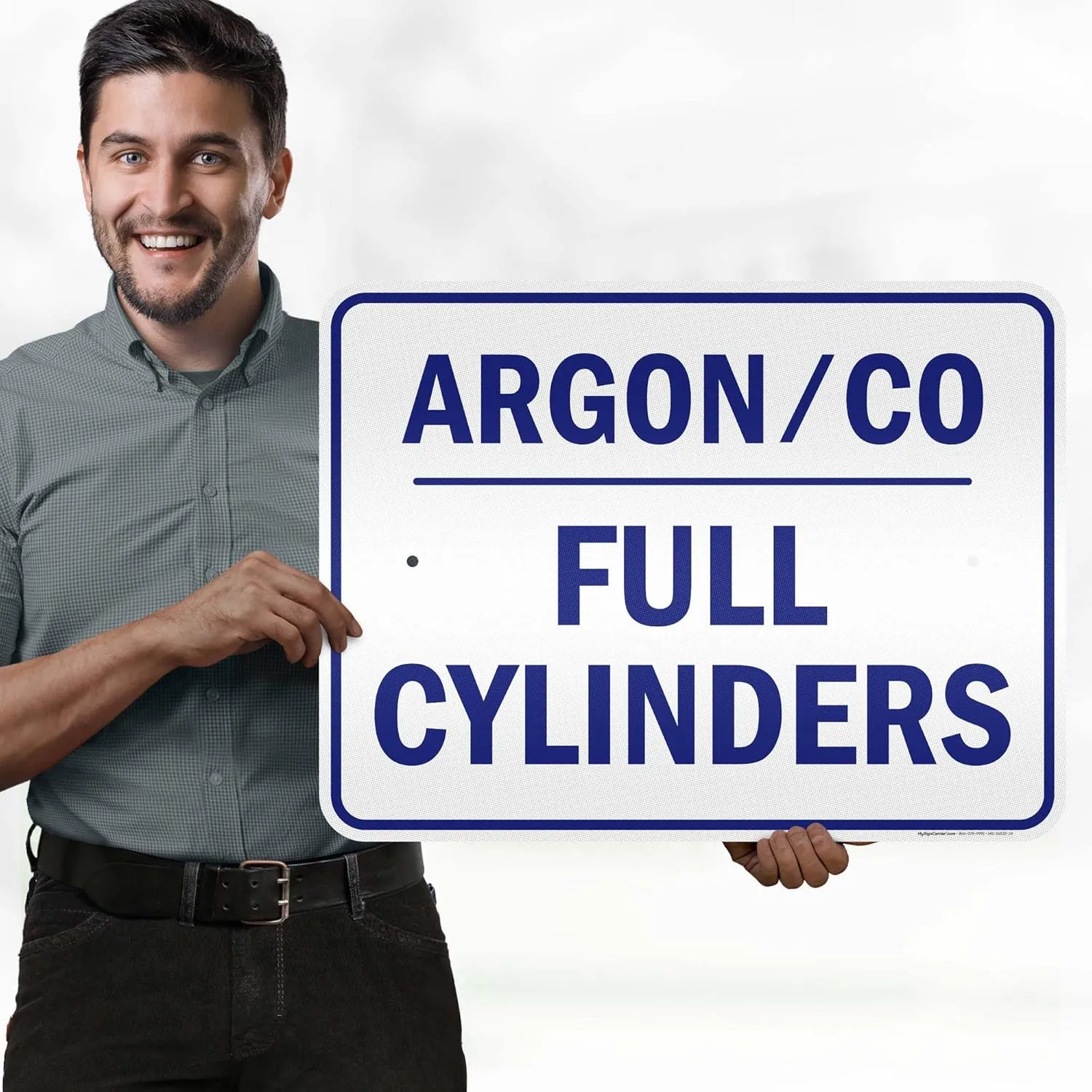 Argon Co Full Cylinders Sign, 18x24 Inches, 3M EGP Reflective .080 Aluminum, Fade Resistant, Made in USA by My Sign Center