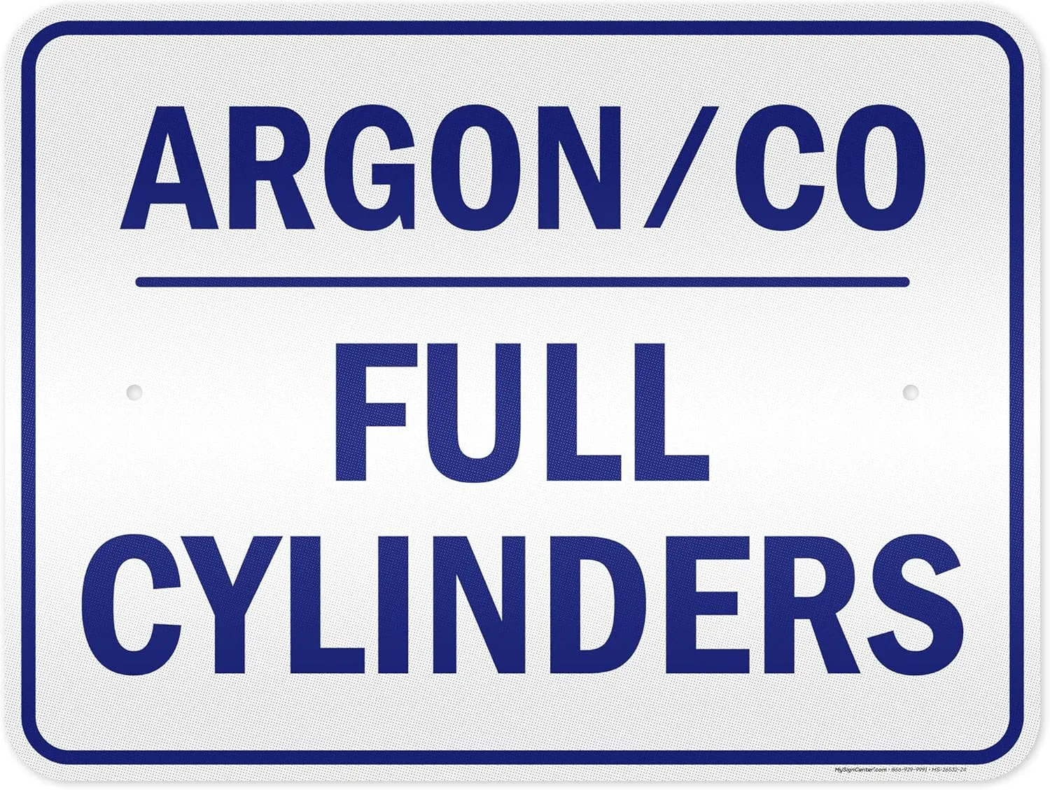 Argon Co Full Cylinders Sign, 18x24 Inches, 3M EGP Reflective .080 Aluminum, Fade Resistant, Made in USA by My Sign Center