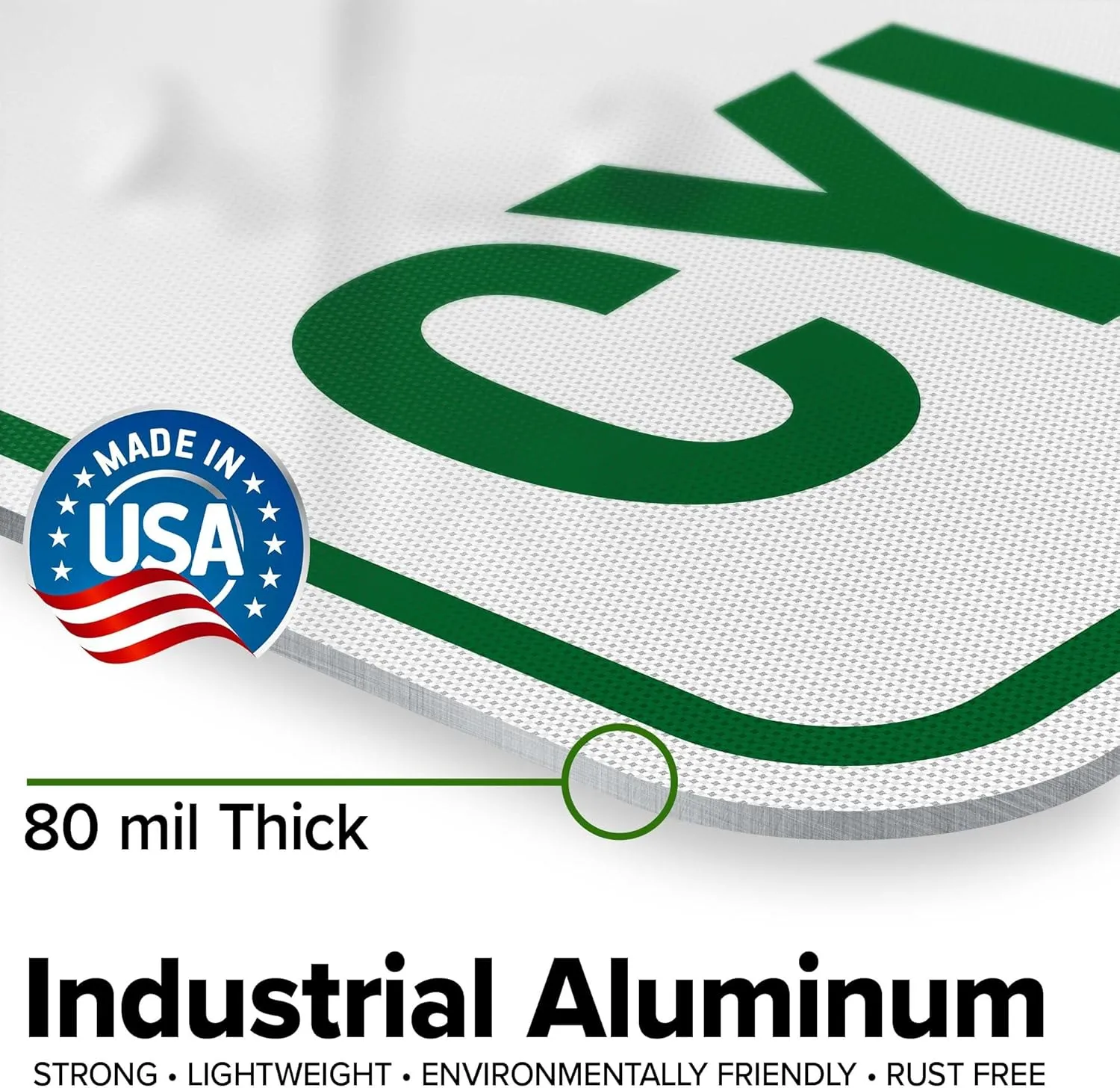 Argon Full Cylinders Green Sign, 18x24 Inches, 3M EGP Reflective .080 Aluminum, Fade Resistant, Made in USA by My Sign Center