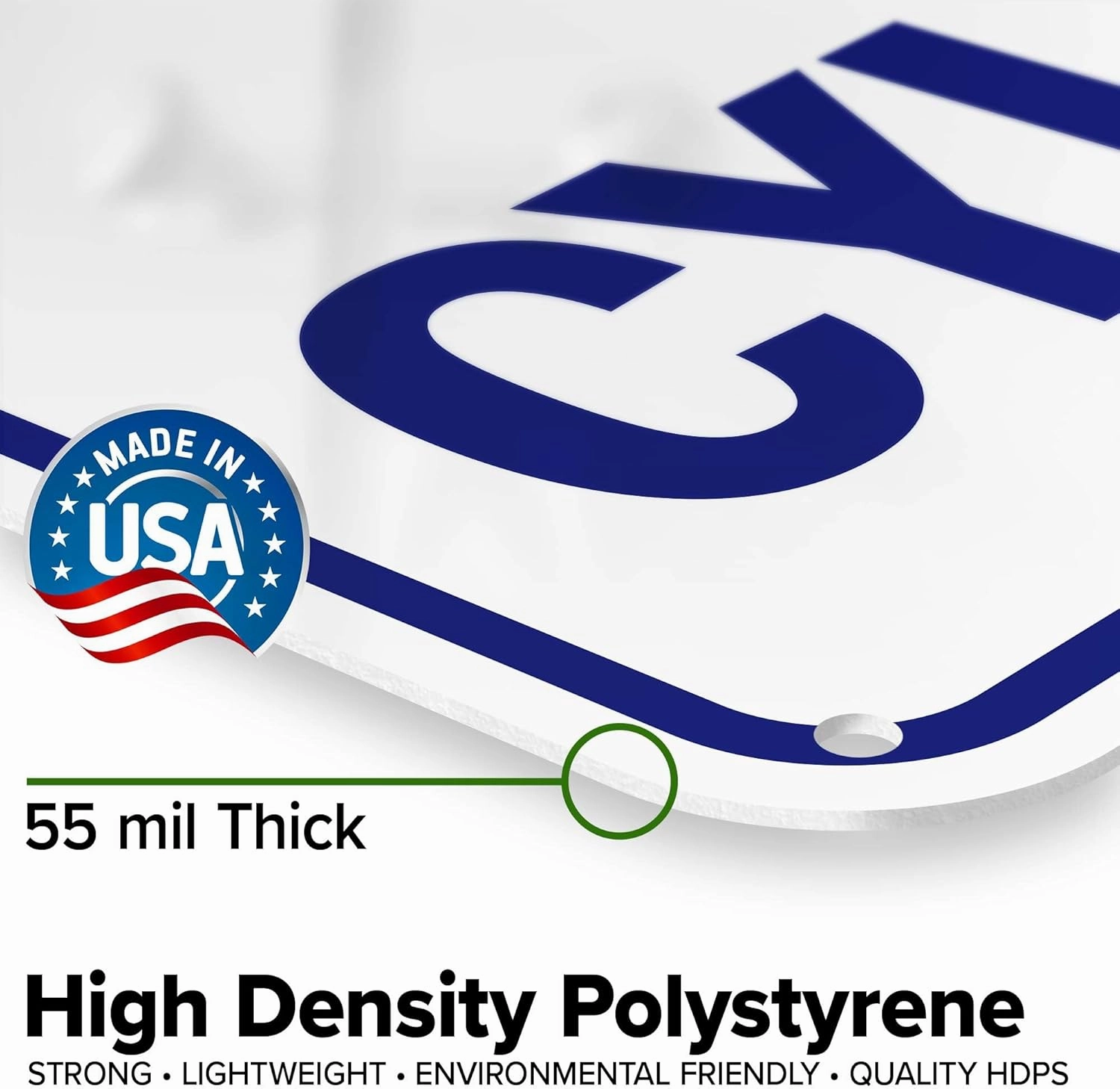 Argon Co Full Cylinders Sign, 18x24 Inches, 55 mil thick HDPS (high density polystyrene), Made in USA by My Sign Center