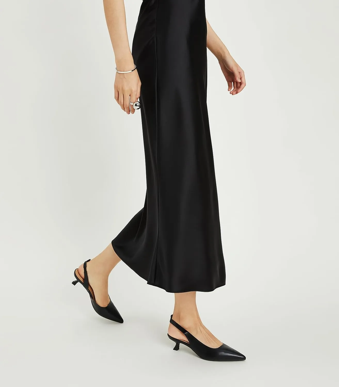 Arromic Pointed Toe Kitten Heels Pumps for Women, Slingback Heels for Women, Comfortable Low Heel Dress Shoes