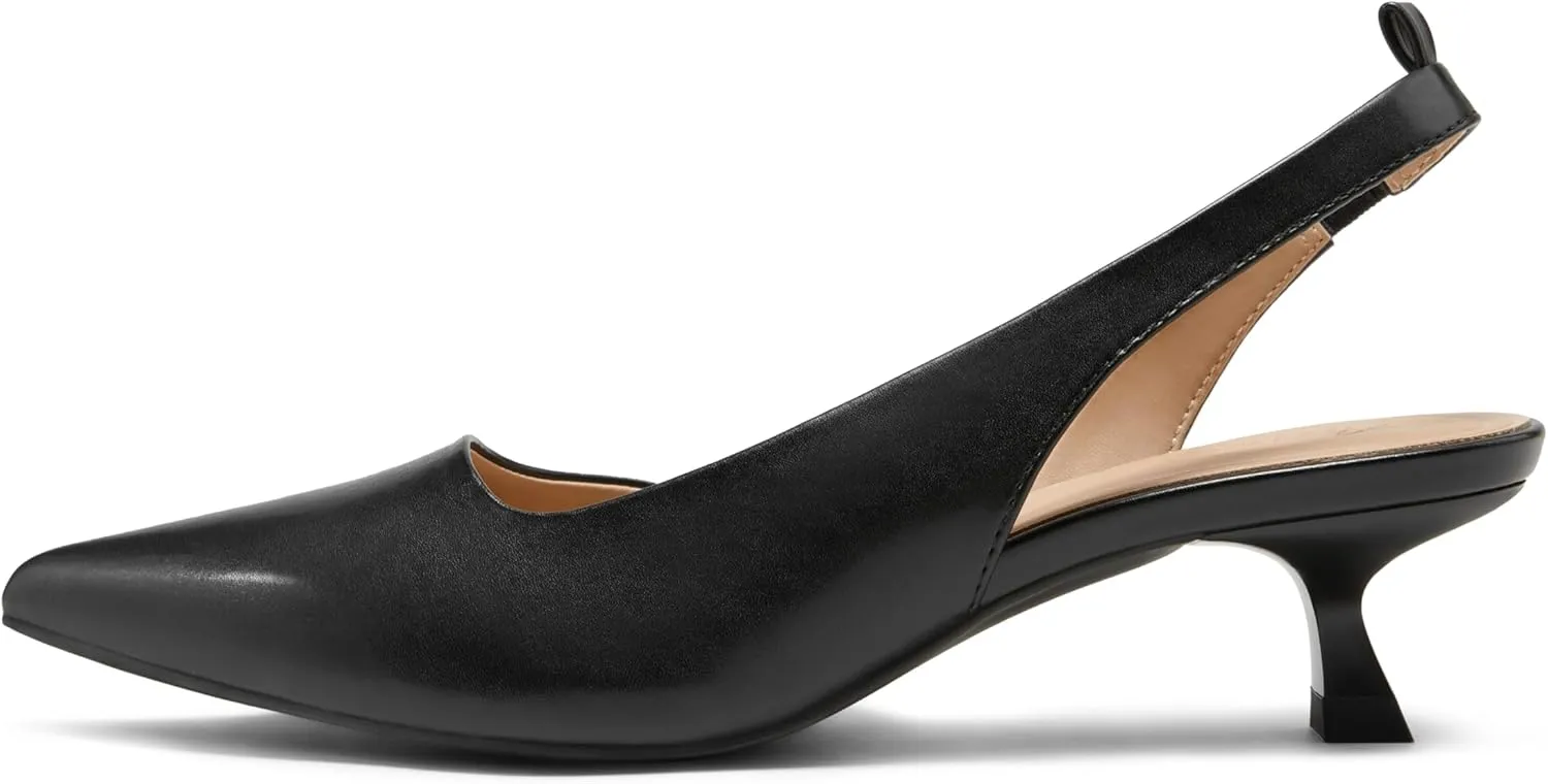 Arromic Pointed Toe Kitten Heels Pumps for Women, Slingback Heels for Women, Comfortable Low Heel Dress Shoes