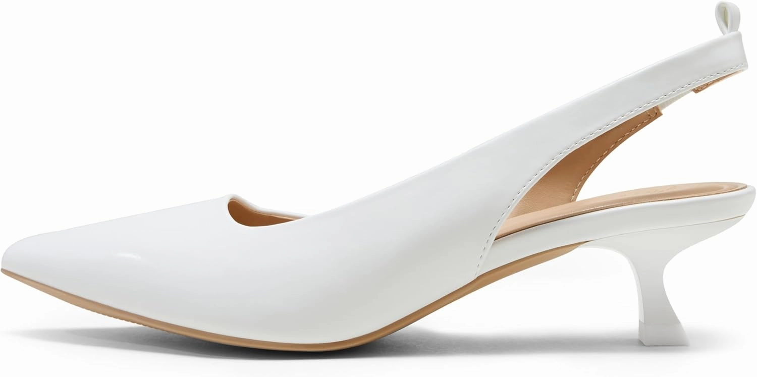 Arromic Pointed Toe Kitten Heels Pumps for Women, Slingback Heels for Women, Comfortable Low Heel Dress Shoes