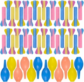 ArtCreativity Foam Rocket Launchers, 36 Rockets and 12 Squeeze Launchers, Assorted Colors, High Flying, Fun Summer Outdoor, Birthday, Great Goodie Bag Filler, Party Favors Prizes, Easter Toys for Kids