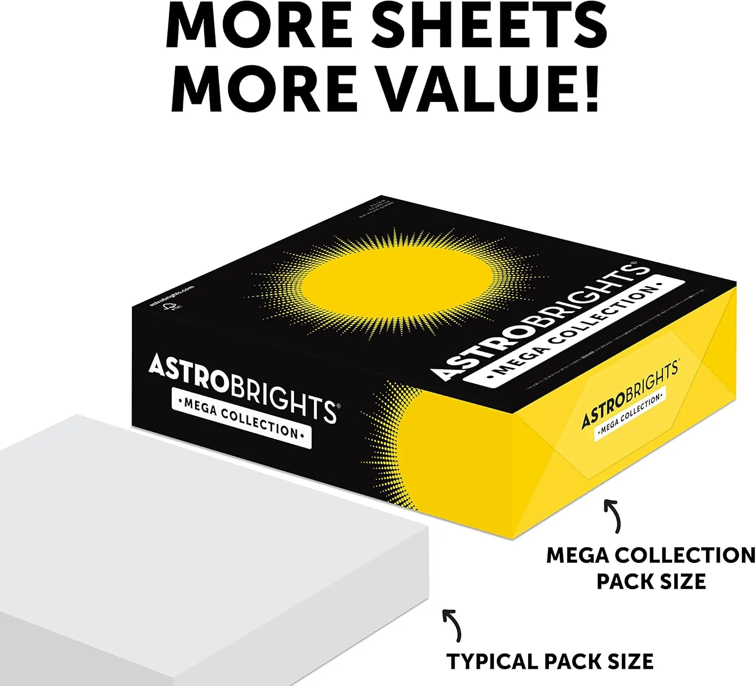 Astrobrights Mega Collection, Colored Paper, Bright Pink, 625 Sheets, 24 lb/89 gsm, 8.5" x 11" - MORE SHEETS! (91674)