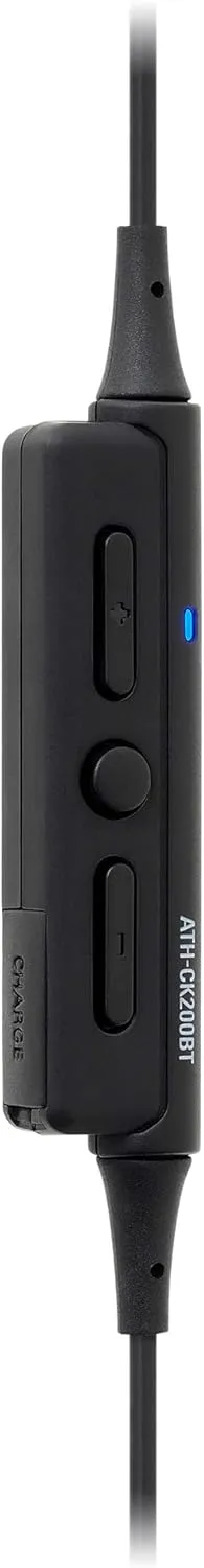 Audio-Technica ATH-CK200BTBK Bluetooth Wireless In-Ear Headphones with In-Line Mic & Control, Black