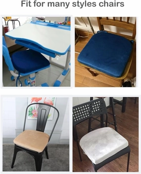 Augld 14x14 Metal Chair Cushion Set of 2 Memory Foam School Chair Cushion Small U Shape Seat Cushion Beige