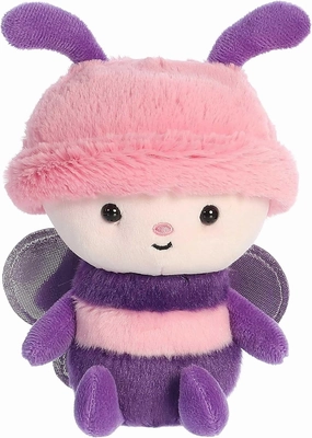 Aurora® Vibrant Spring Bebe Bugs™ Butterfly Stuffed Animal - Decorative Companion - Endless Fun - Pink 7.5 Inches