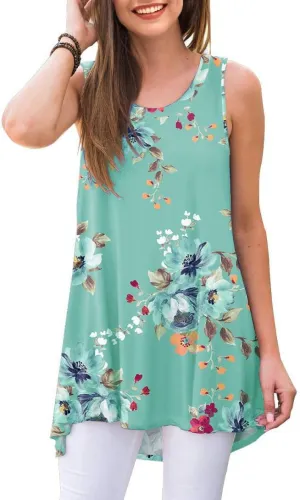 AWULIFFAN Women's Summer Casual Short Sleeve V-Neck T-Shirt Tunic Tops Blouse Shirts