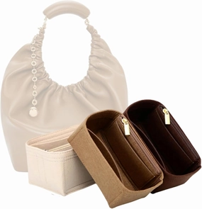 Bag Organizer for Loewe Medium Squeeze Bag(34L x 33H x 13.5D cm)|Handmade Custom Bag Insert|2mm Felt Bag Liner|Women Handbag Shaper (Brown, Style A)