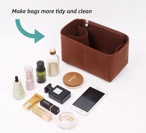 Bag Organizer for Marc Jacobs The Small Tote Bag (34L x 27H x 15D cm)|Handmade Custom Bag Insert|2mm Felt Bag Liner|Women Handbag Shaper (Red, Style B)