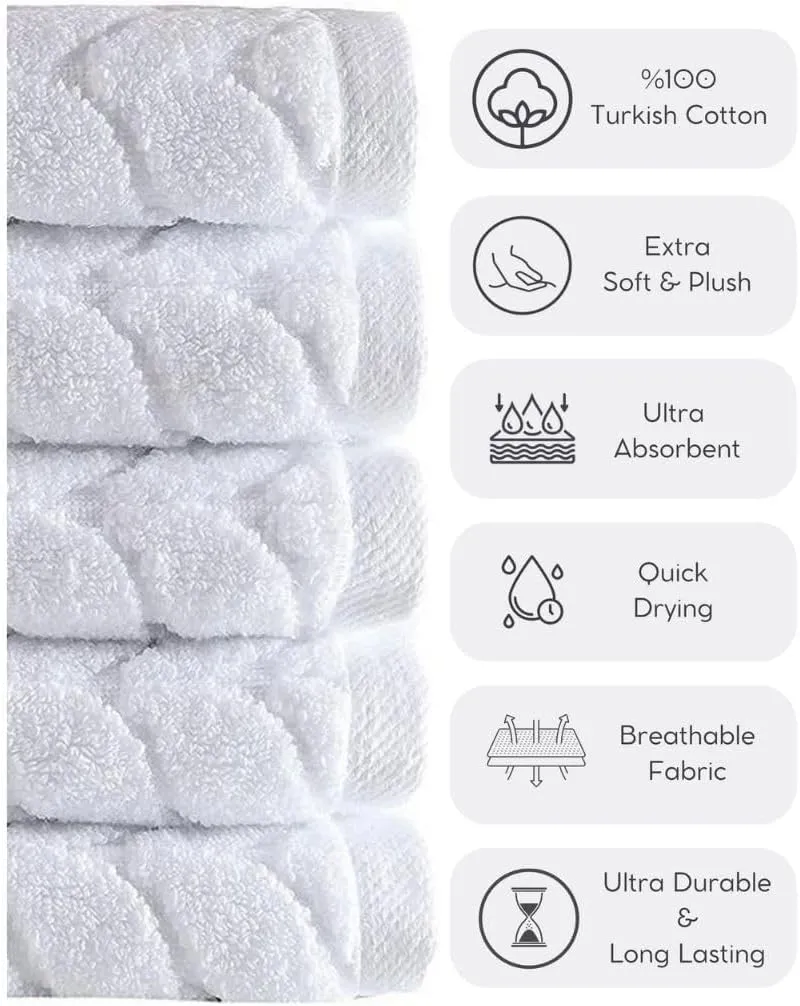 BAGNO MILANO Turkish Cotton Ultra-Soft Plush Absorbent Quick Dry Bathroom Towel Set, Made in Turkey (Sand Beige, 6 pcs Towel Set)