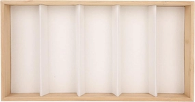 Bamboo Wood Glasses Storage Box with Soft Claimond Veins, sturdy Sunglasses Display Case for Glasses, Jewelry, Watches, Ideal for Optical Shops, Counters, Conventions and (Beige)