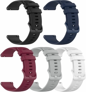 Bands Compatible with Lintelek Smart Watch ID205L, 19mm Wrist Strap Quick Release Waterproof Soft Silicone Replacement Band for ID205L Smartwatch (Black,Grey,White,Wine,Navy Blue)