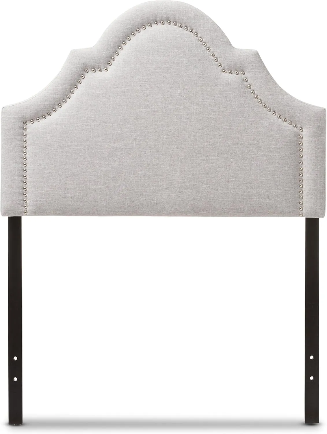 Baxton Studio Rita Headboard, Twin, Beige,Silver