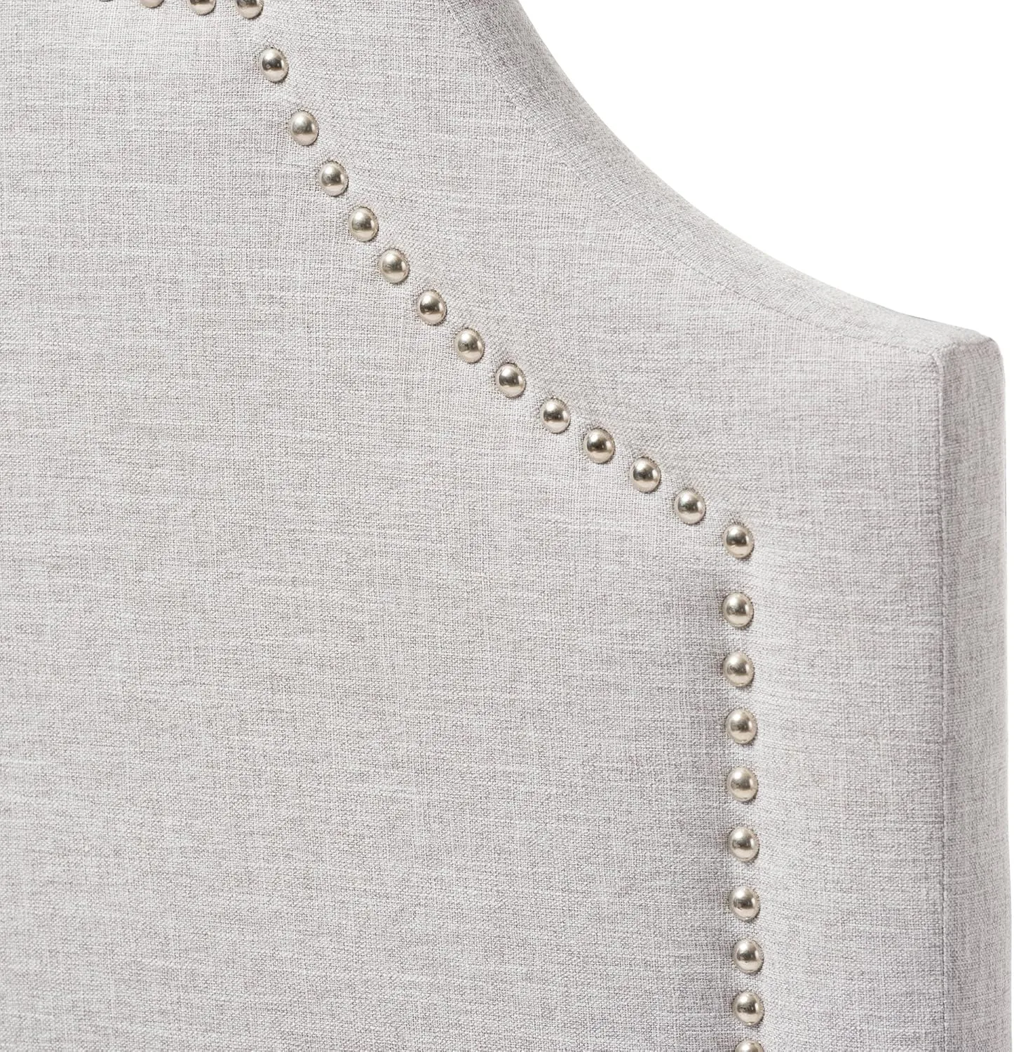 Baxton Studio Rita Headboard, Twin, Beige,Silver