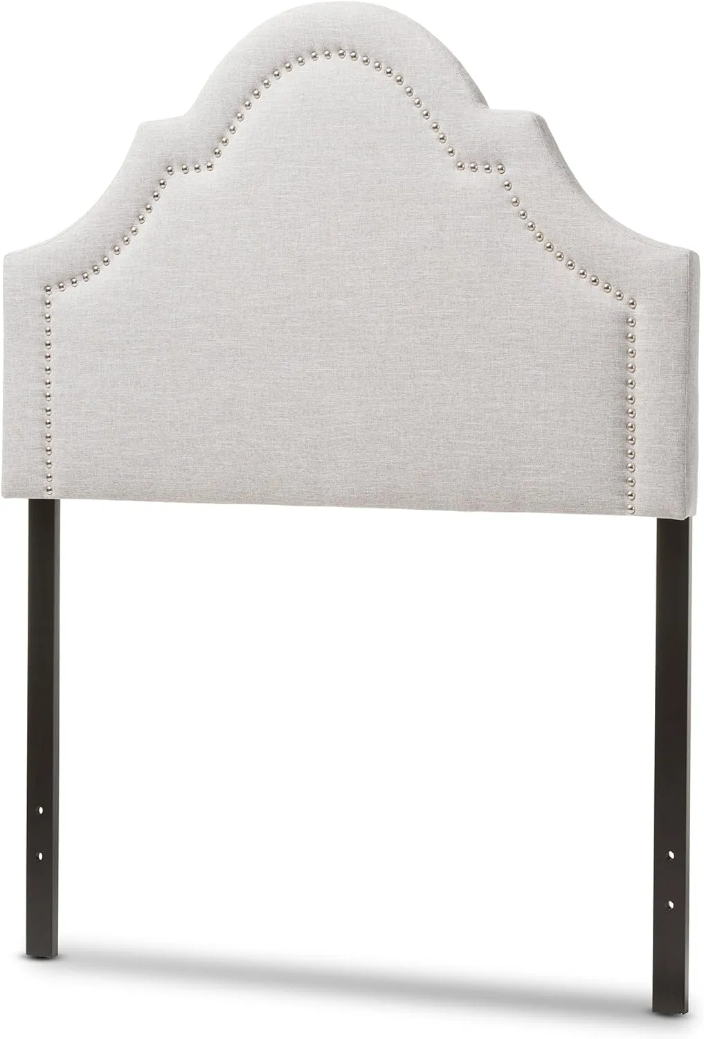 Baxton Studio Rita Headboard, Twin, Beige,Silver