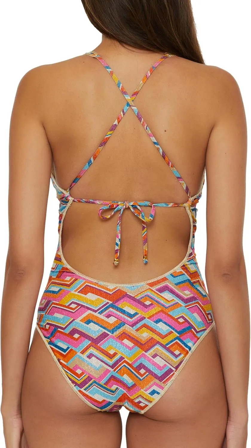 BECCA Women's Las Palmas One Piece Swimsuit, Adjustable, Bathing Suits