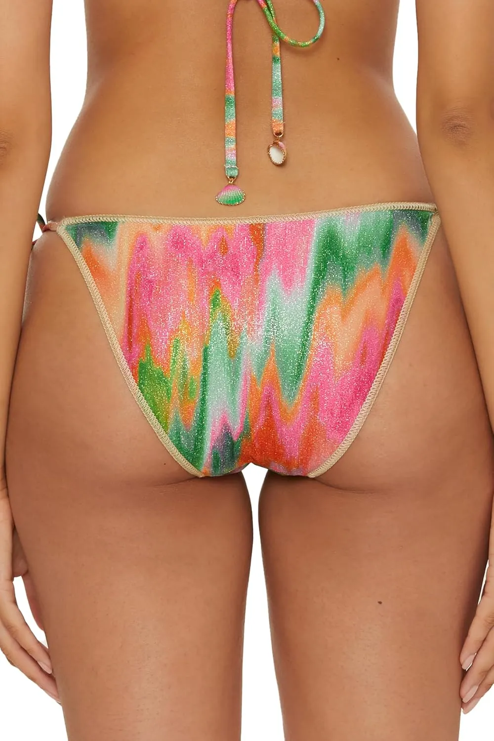BECCA Women's Mirage Tie Side Bikini Bottom, Cheeky Coverage, Swimwear Separates