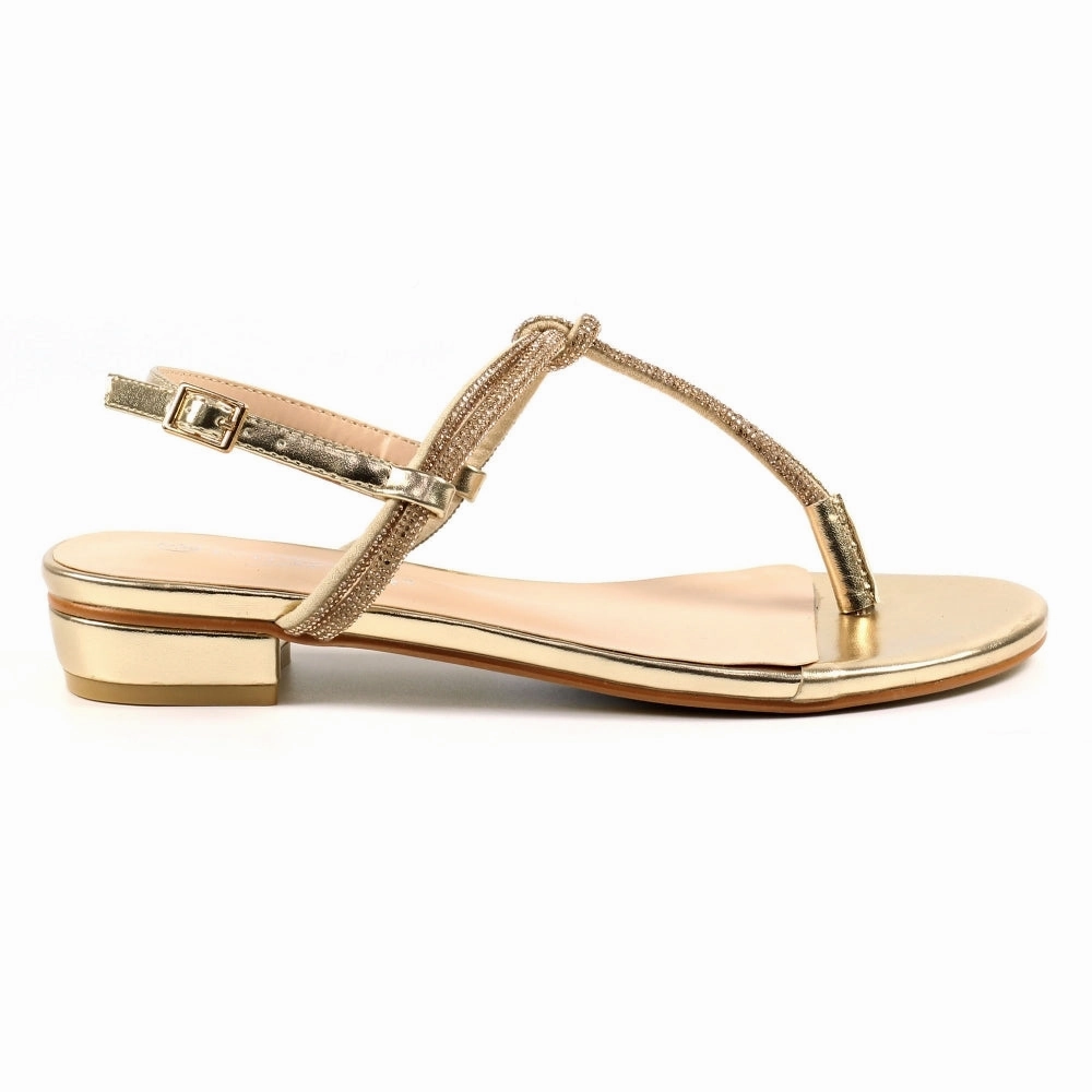 Beccles Gold Toe Post Sandals
